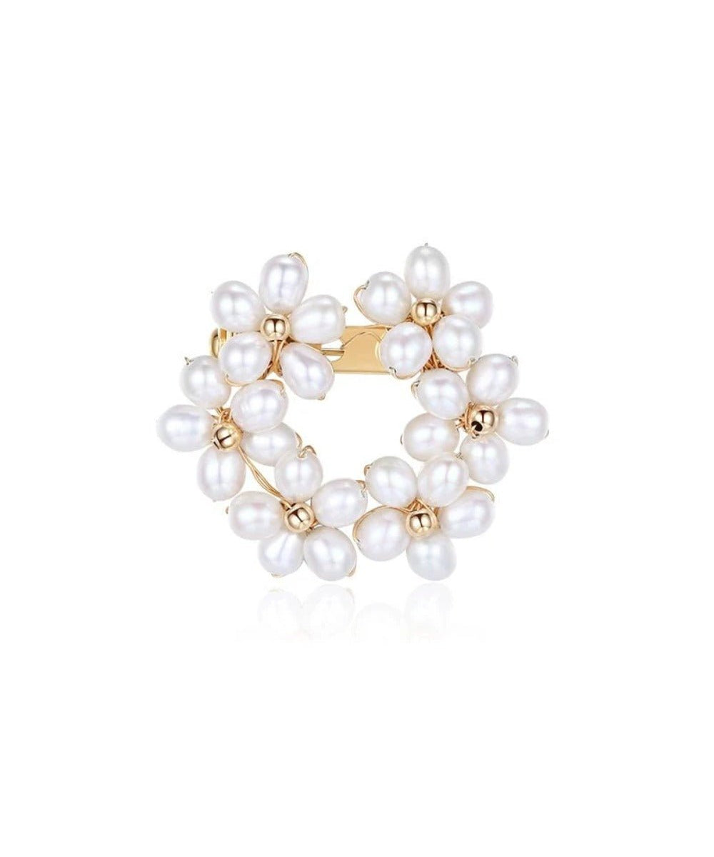 Falling Petals Series Narcissus Pearl Brooch - floysun