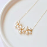 Falling Petals Series Narcissus Pearl Necklace - floysun