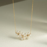 Falling Petals Series Narcissus Pearl Necklace - floysun