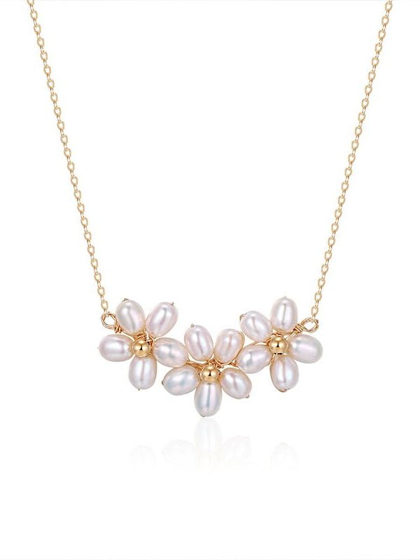 Falling Petals Series Narcissus Pearl Necklace - floysun