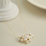 Falling Petals Series Narcissus Pearl Necklace - floysun