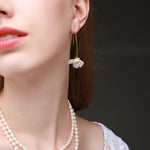 Falling Petals Series Petal Baroque Pearl Earrings - floysun