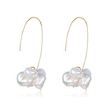 Falling Petals Series Petal Baroque Pearl Earrings - floysun