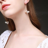 Falling Petals Series Petal Baroque Pearl Earrings - floysun