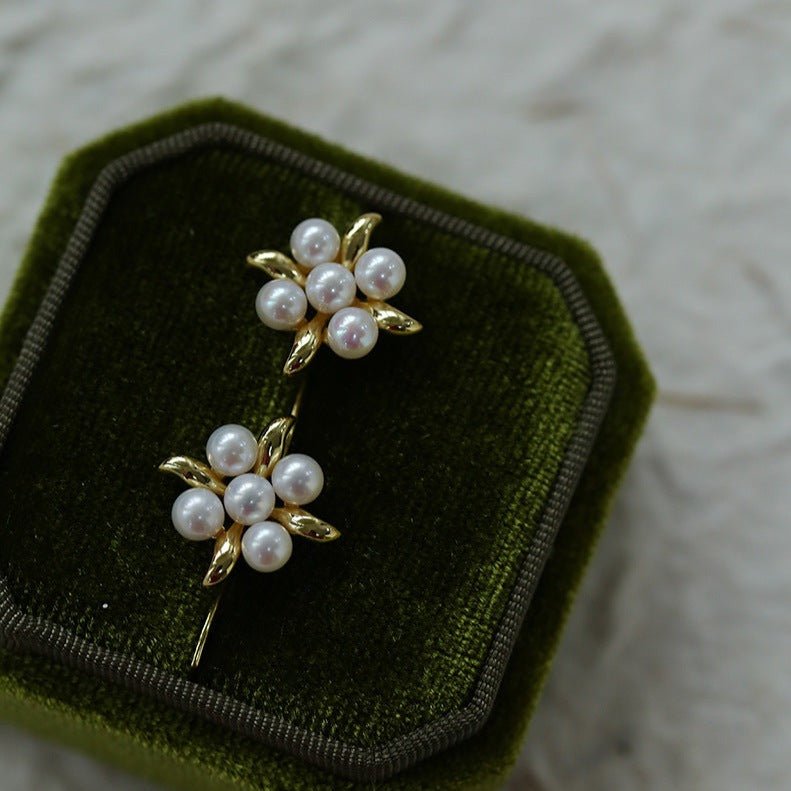Fashion Flower Pearl Earrings - floysun