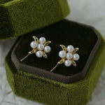 Fashion Flower Pearl Earrings - floysun