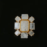 Fashion Rock Sugar White Crystal Brooch - floysun