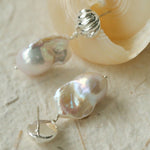 Fashion Shell Baroque Pearl Drop Earrings - floysun