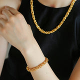 Fashionable Handcrafted Artisan Chunky Chain Bracelet - floysun