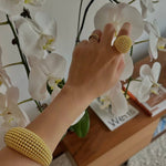 Fashionable Hollow Half Sphere Bangle - floysun