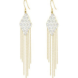 Flowing Bead Series Diamond Fringe Earrings - floysun