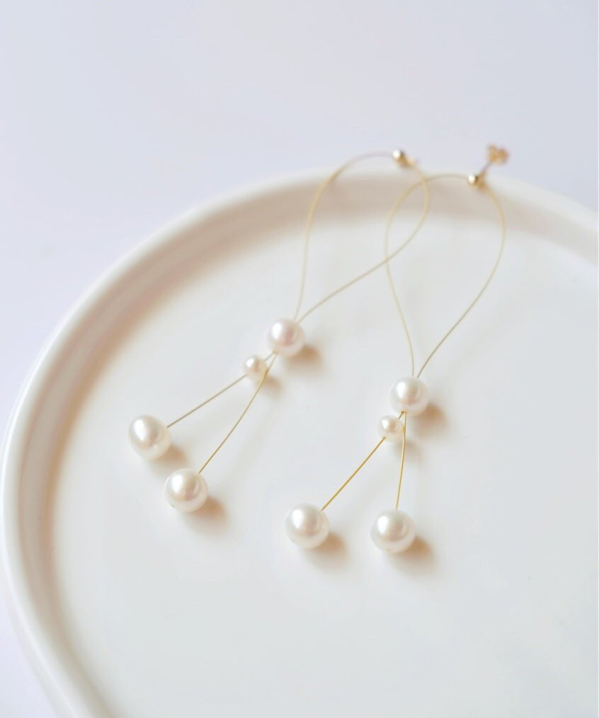 Flowing Bead Series Multi - Bead Design Earrings - floysun