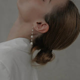 Flowing Bead Series Multi - Bead Long Chain Ear Studs - floysun