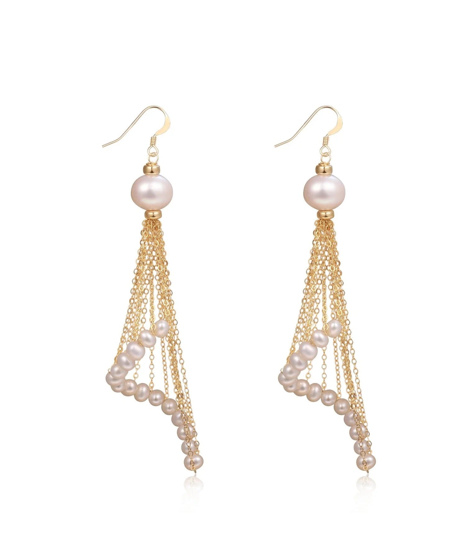 Flowing Beads Series Rotating Tassel Drop Earrings - floysun