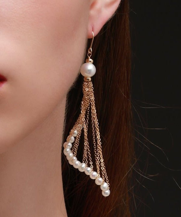 Flowing Beads Series Rotating Tassel Drop Earrings - floysun