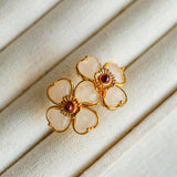 Four - leaf Clover Double Flower Rings - floysun