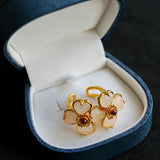 Four - leaf Clover Double Flower Rings - floysun