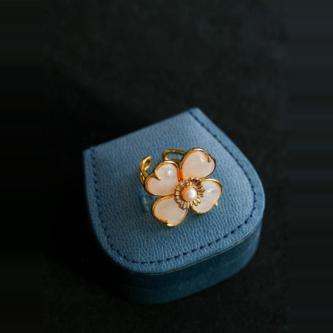 Four - leaf Clover Single Flower Rings - floysun