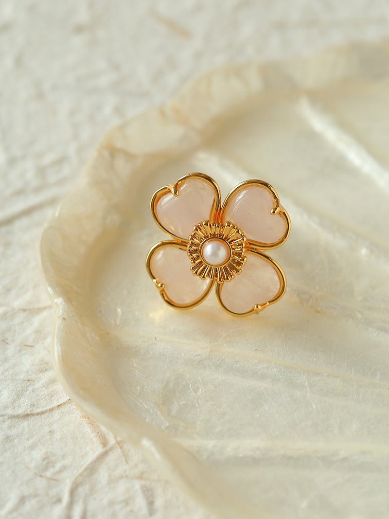 Four - leaf Clover Single Flower Rings - floysun