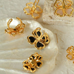 Four - leaf Clover Single Flower Rings - floysun