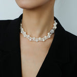 French Handcrafted Woven Seed Pearl Multi - Layer Necklace - floysun