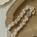 French Handcrafted Woven Seed Pearl Multi - Layer Necklace - floysun