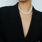 French Handcrafted Woven Seed Pearl Multi - Layer Necklace - floysun