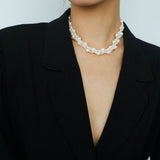 French Handcrafted Woven Seed Pearl Multi - Layer Necklace - floysun