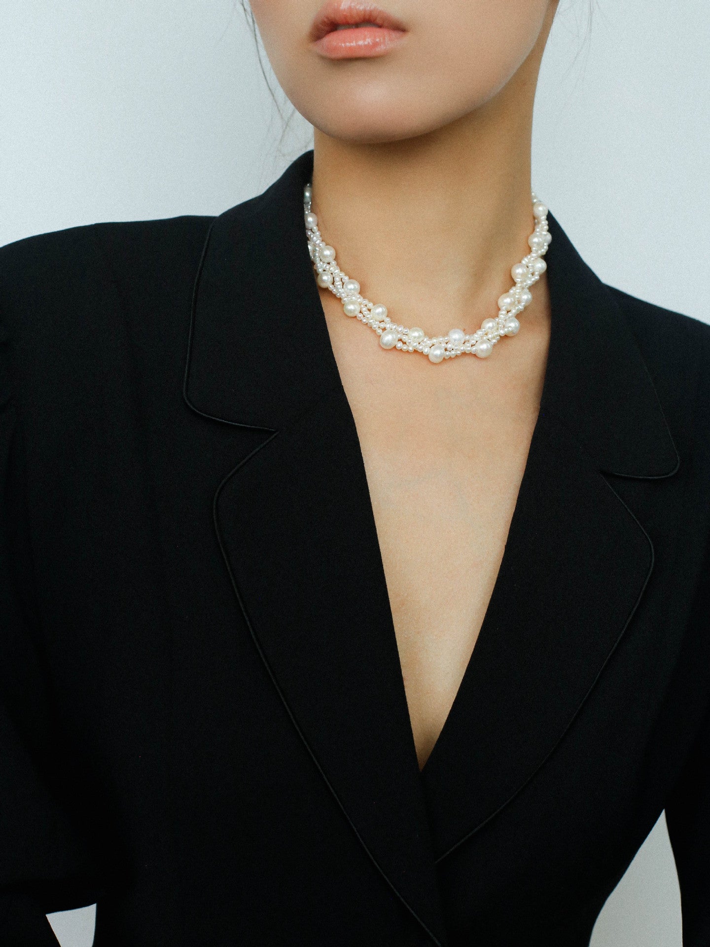 French Handcrafted Woven Seed Pearl Multi - Layer Necklace - floysun