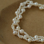 French Handcrafted Woven Seed Pearl Multi - Layer Necklace - floysun