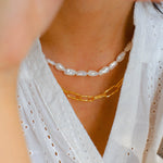 French Simple Baroque Pearl Necklace - floysun