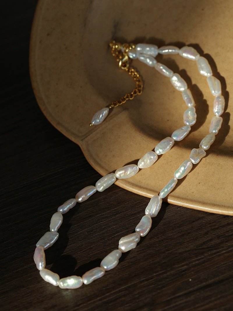 French Simple Baroque Pearl Necklace - floysun