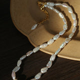 French Simple Baroque Pearl Necklace - floysun