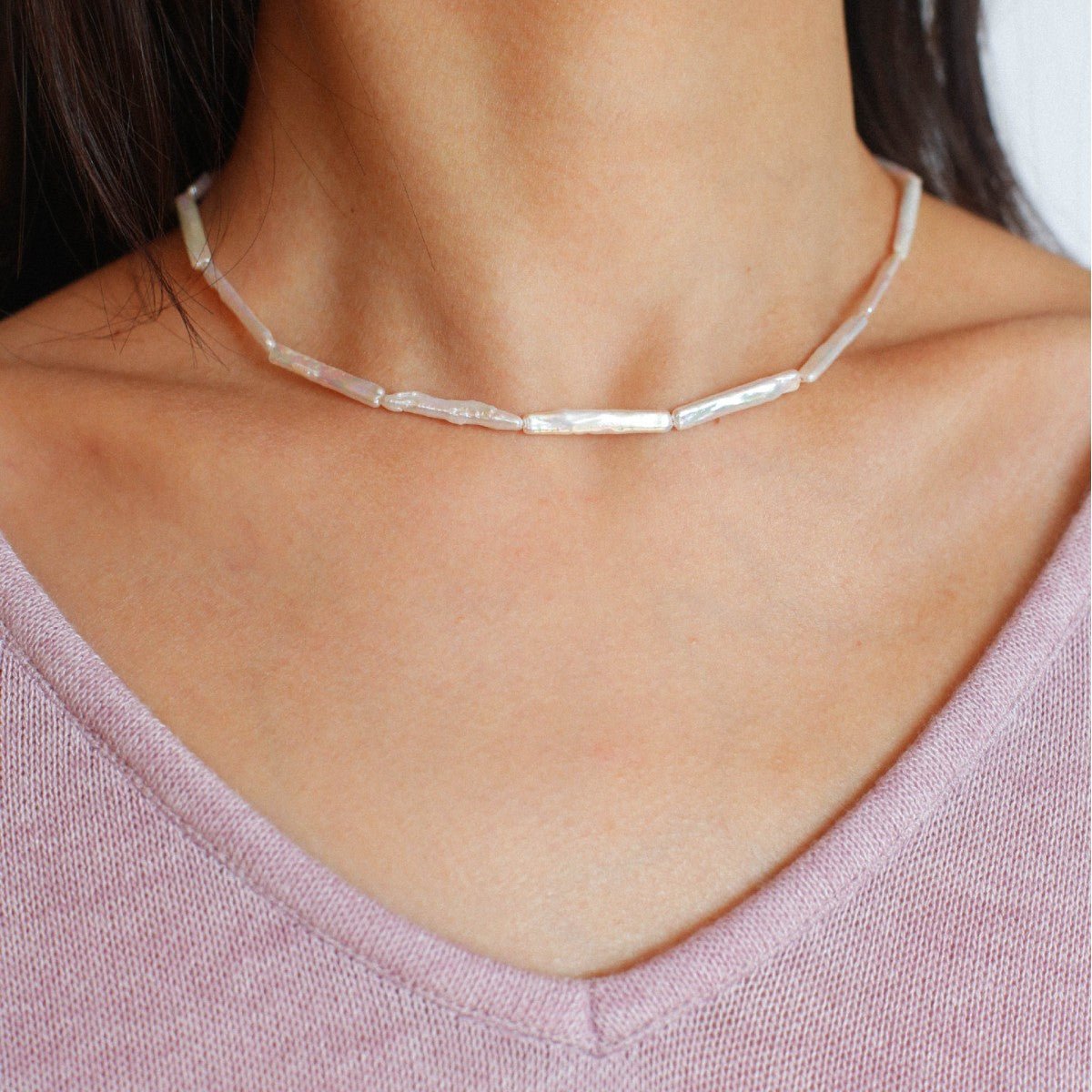 French Simple Baroque Pearl Necklace - floysun