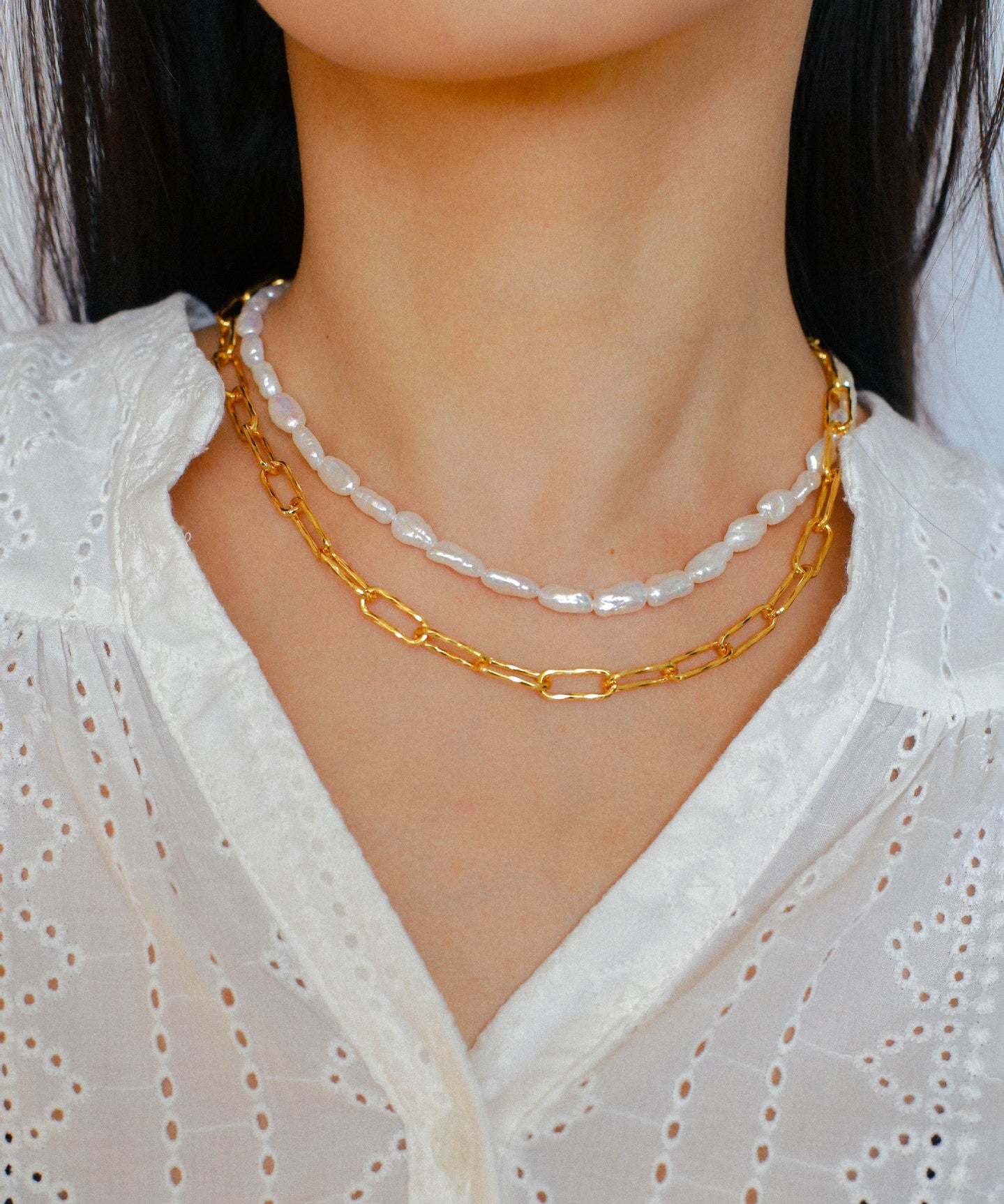 French Simple Baroque Pearl Necklace - floysun