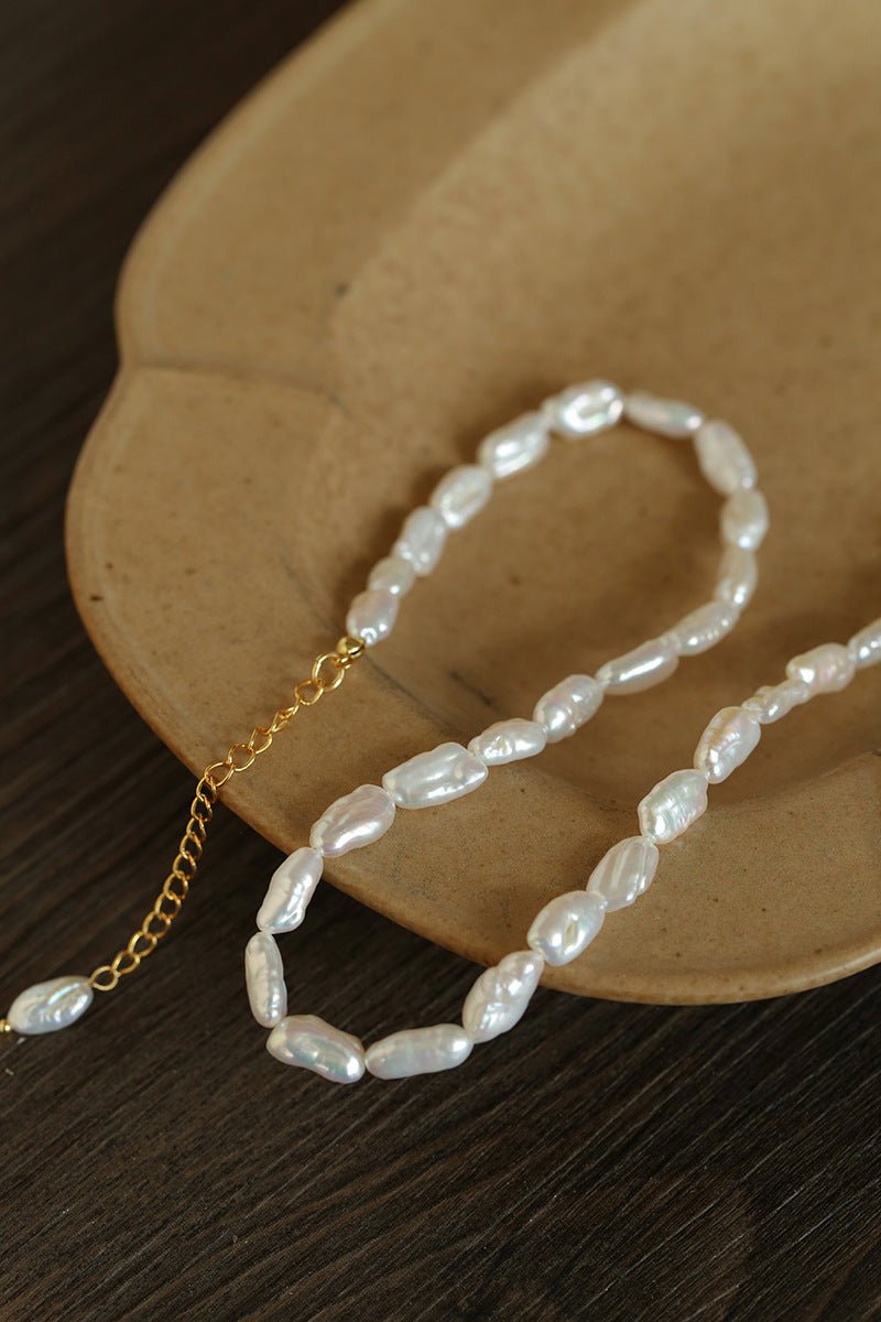 French Simple Baroque Pearl Necklace - floysun