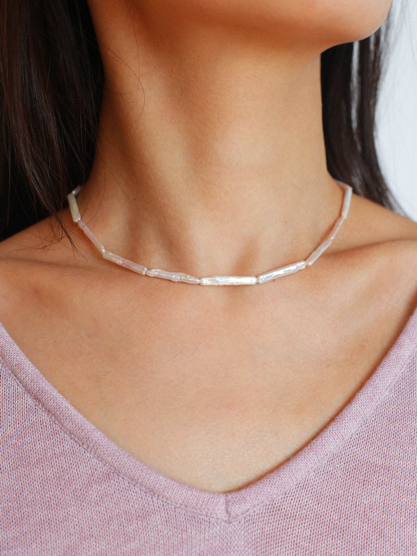 French Simple Baroque Pearl Necklace - floysun