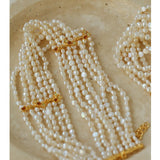 French Style Mini Multi - Layered Pearl Necklace - floysun