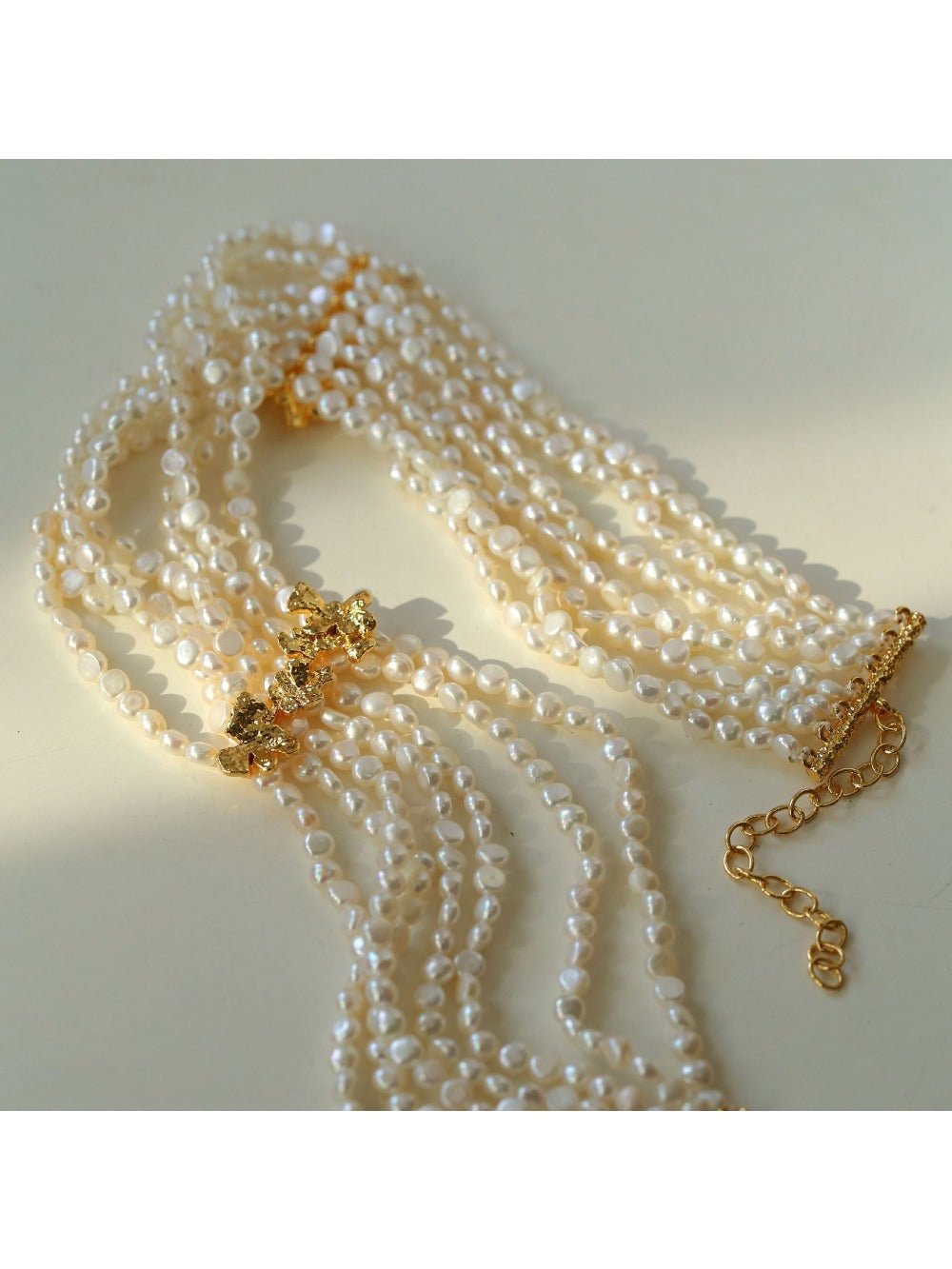 French Style Mini Multi - Layered Pearl Necklace - floysun