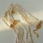 French Style Mini Multi - Layered Pearl Necklace - floysun