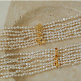 French Style Mini Multi - Layered Pearl Necklace - floysun