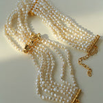 French Style Mini Multi - Layered Pearl Necklace - floysun