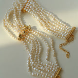 French Style Mini Multi - Layered Pearl Necklace - floysun