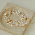 French Style Mini Multi - Layered Pearl Necklace - floysun