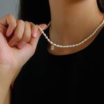 French Zircon Teardrop Pearl Necklace - floysun