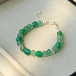 Fresh Green Strawberry Quartz Gemstone Beaded Bracelet - floysun