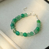 Fresh Green Strawberry Quartz Gemstone Beaded Bracelet - floysun