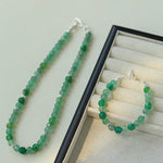 Fresh Green Strawberry Quartz Gemstone Beaded Bracelet - floysun