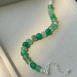 Fresh Green Strawberry Quartz Gemstone Beaded Bracelet - floysun