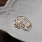 Freshwater Pearl Double Layer Wrapped Ring - floysun